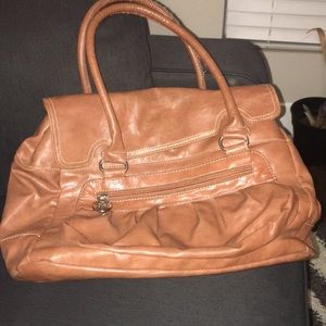 Carmel/tan faux leather bag